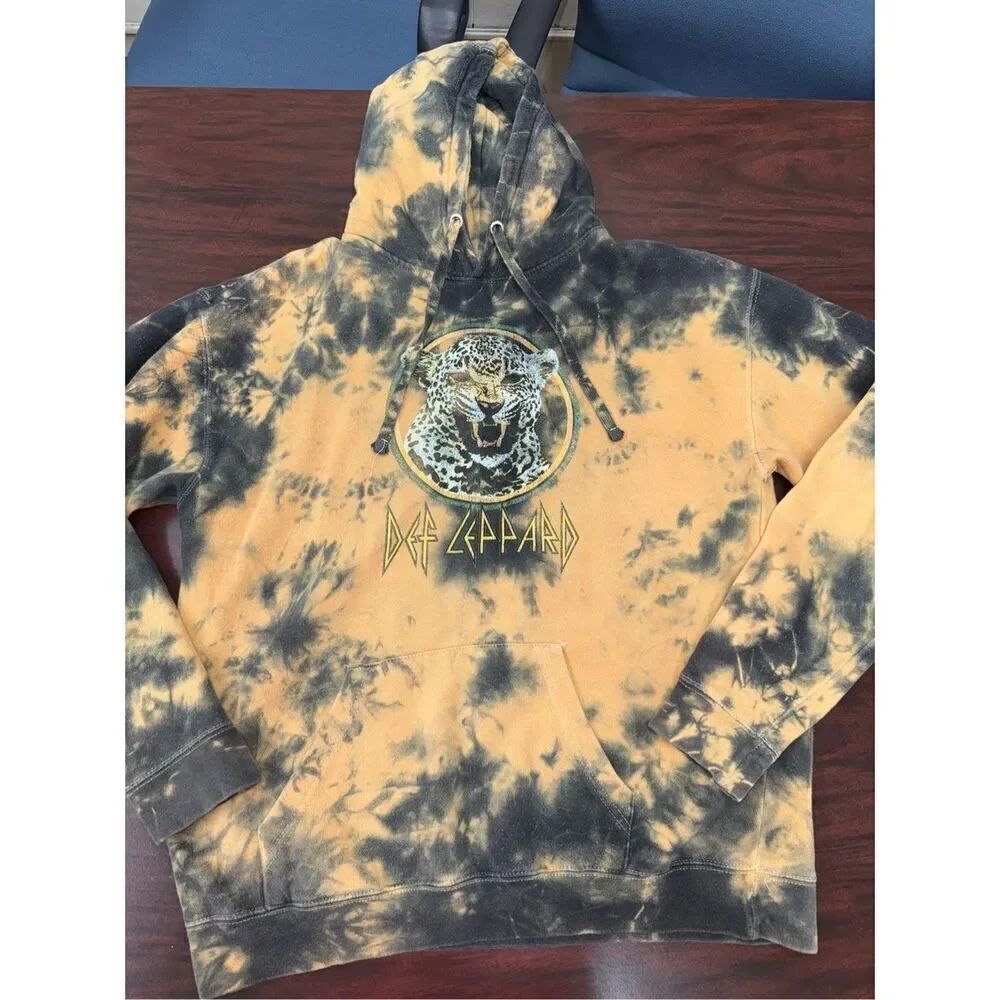 Def Leppard Tie-Dye Hoodie Size Large